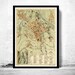 Old Map of Augsburg, Bavaria Germany 1888 Vintage Poster Wall Art Print ...