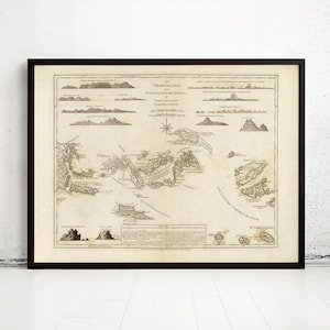 Beautiful Old Map of Virgin Islands 1775 Vintage Map | Vintage Map Wall Art Print | Large Map Print | Home Decor Wall Art