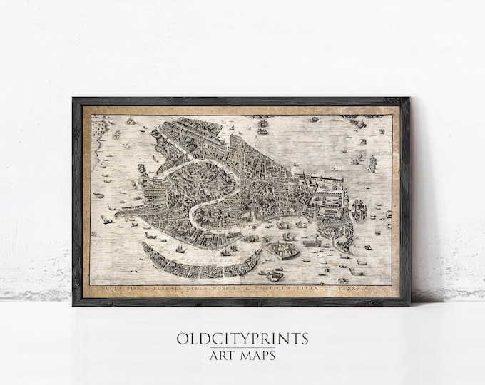 Antique Map of Venice Venetia Venezia 1729 | Wall Map Print
