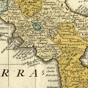 Antique Map of Italy 1742 | Vintage Italia Wall Decor Print image 4