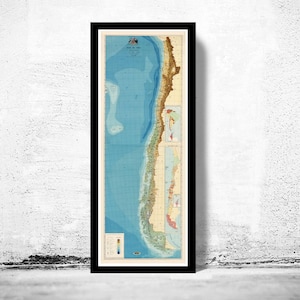 Old Map of Chile  | Vintage Map Wall Art Print | Large Map Print | Home Decor Wall Art