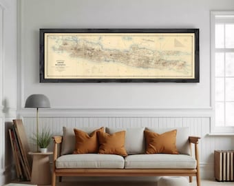 Vintage Java Madura Islands Map 1878 Print | Indonesia Wall Decor