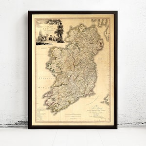 Old Map of Ireland 1797 Vintage Map of Ireland Gift | Vintage Map Wall Art Print | Large Map Print | Home Decor Wall Art