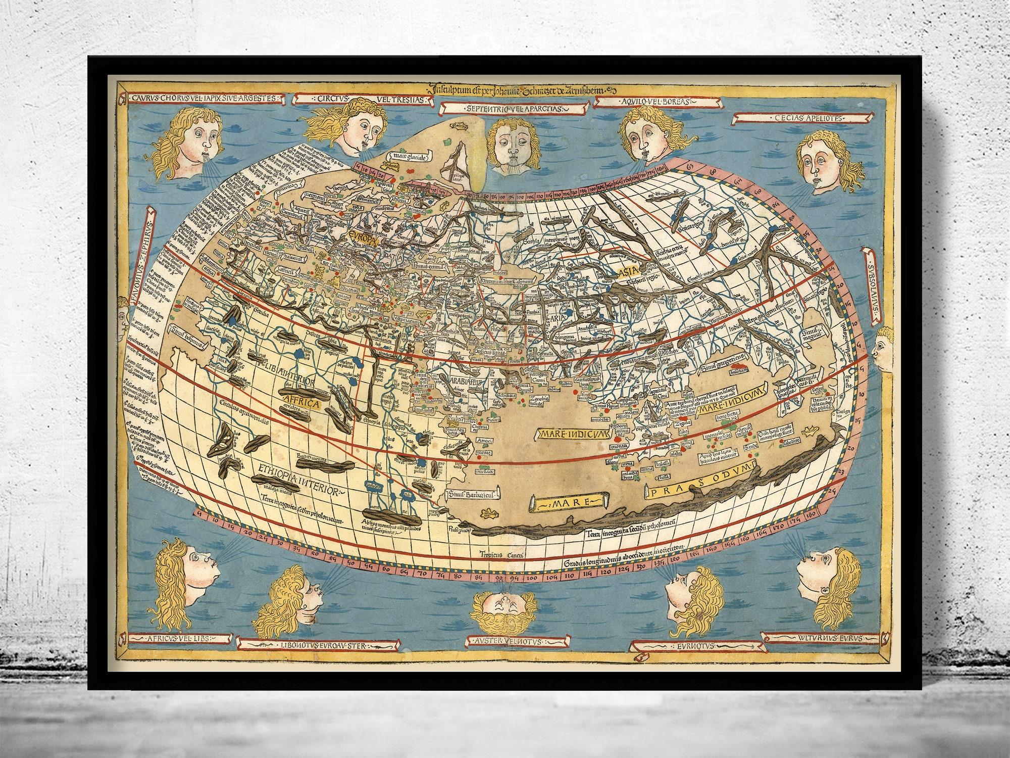 Mapa do Mundo com Base em Ptolemeu - 1467