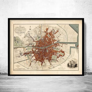 Old Map of Dublin Ireland 1797 Vintage Map | Vintage Map Wall Art Print | Large Map Print | Home Decor Wall Art