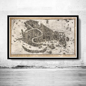 Antique Map of Venice Venetia Venezia 1729 Vintage Poster Wall Art Print Wall Map Print Old Map Print image 1