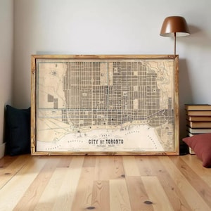 Old Map of Toronto 1857 Ontario Canada Vintage Map of Toronto  | Wall Map Print