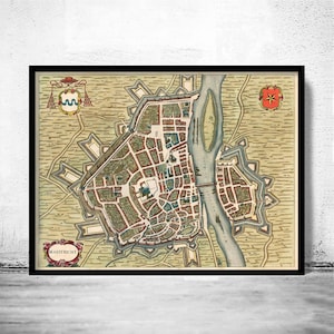 Old Map of Maastricht Netherlands 1657  | Vintage Map Wall Art Print | Large Map Print | Home Decor Wall Art