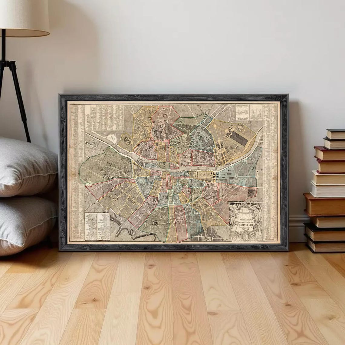 Old Map of Paris 1790 France Vintage Map of Paris | Wall Map Print - Etsy
