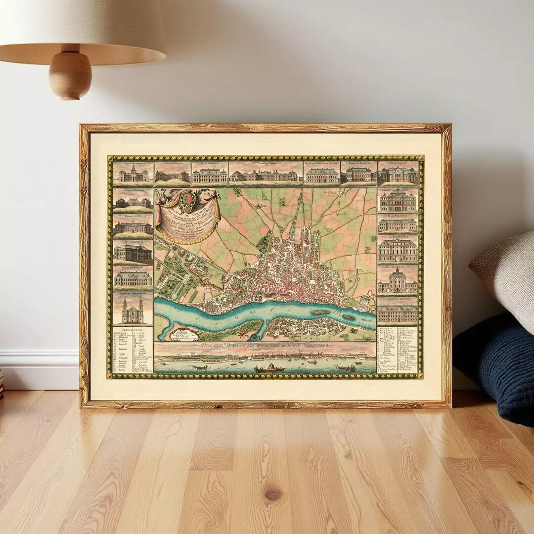 Old Map of Warsaw 1772 Poland Vintage Map | Wall Map Print - Etsy