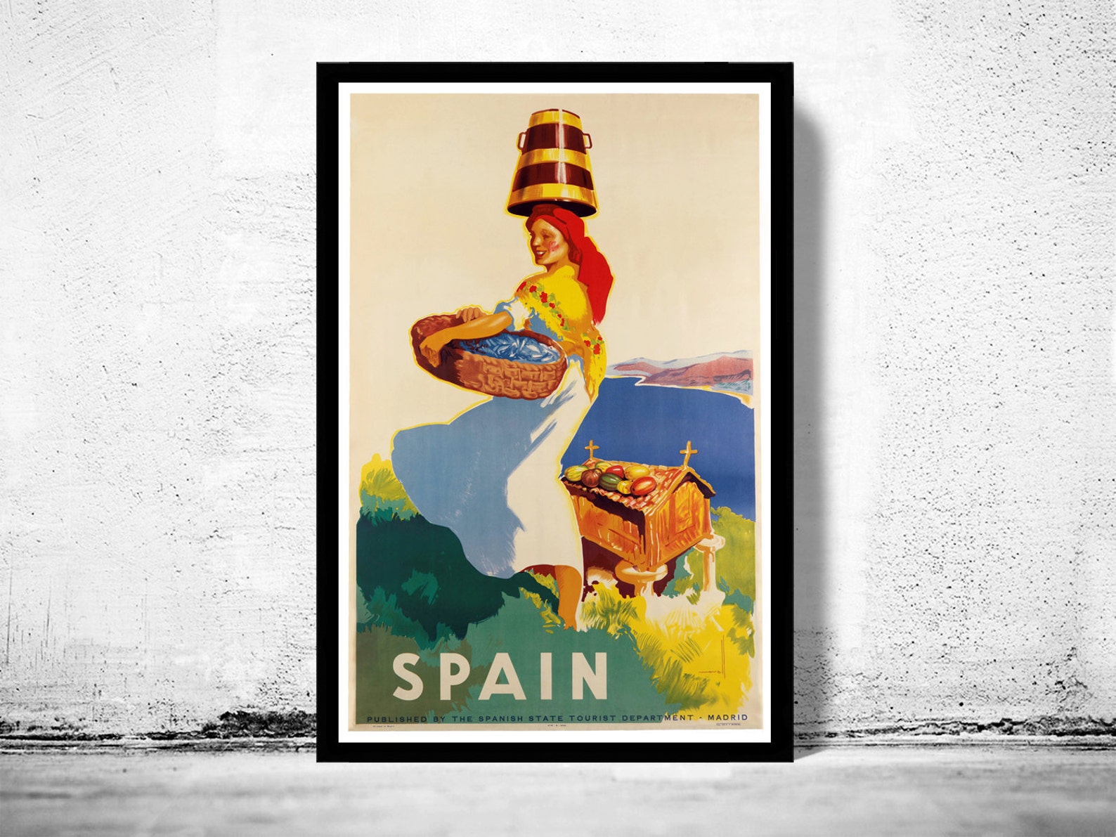 vintage spain travel poster