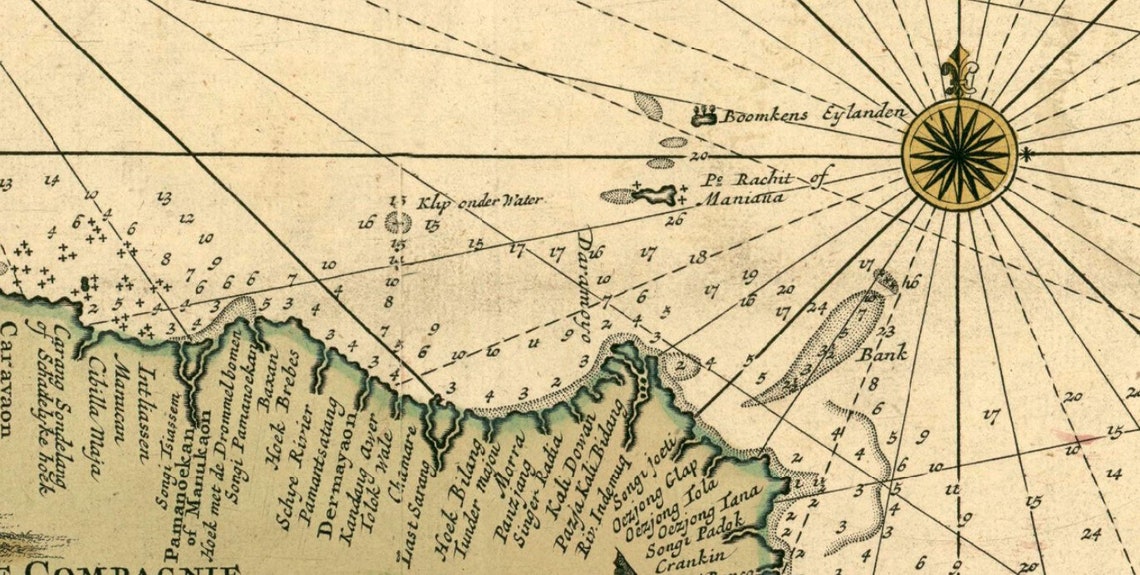 Old Map of Java and Madura Islands Indonesia 1730 Vintage - Etsy