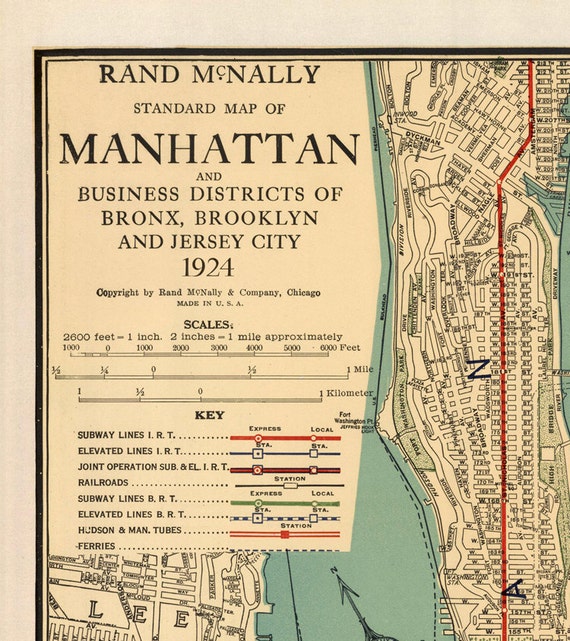 Mapa de Nueva York de 1886-histórico Antiguo Vintage impresión fotográfica Cartel America Usa 