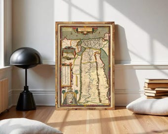 Old Map of Egypt 1584 Vintage Map | Wall Map Print