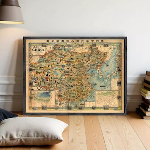 Old Map of China 1931 Vintage Map | Wall Map Print