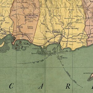 Old Map of Puerto Rico Island 1915 Vintage Map | Wall Map Print image 5