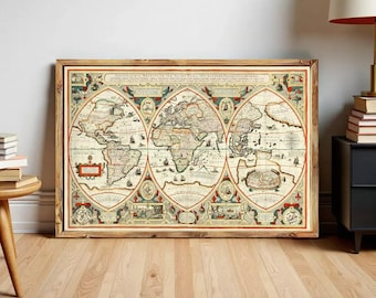 フラ・マウロ地図 - 1450年の古世界地図 - 詳細かつ鮮明な詳細 - Etsy 日本