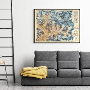 Old Map of Mount Everest Vintage Map | Wall Map Print image 4