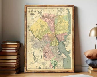 Old Map of Providence 1899 Rhode Island Vintage Map | Wall Map Print