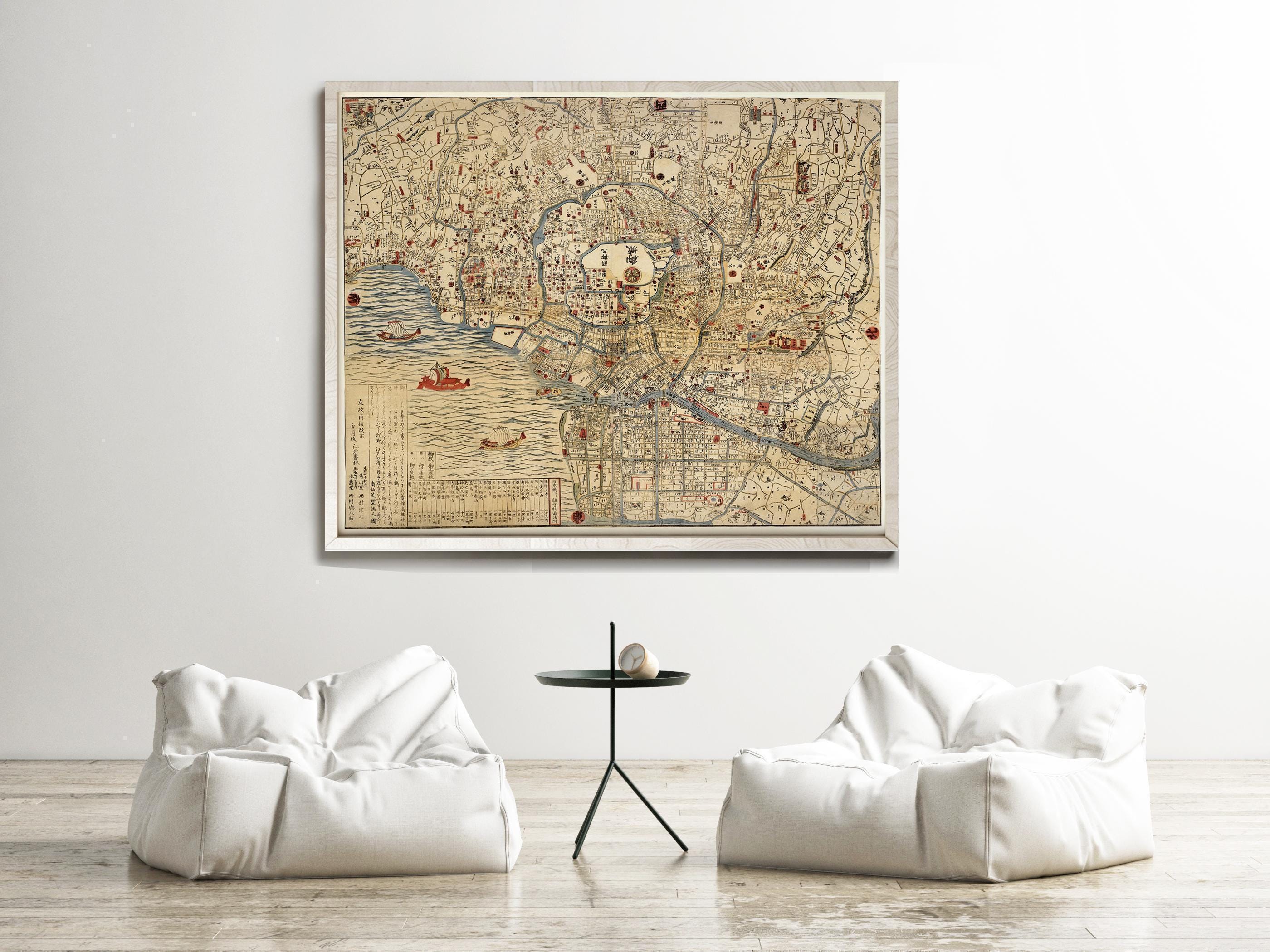 Buy Old Map of Tokyo Japan 1820 Vintage Map | Wall Map Print Online in ...