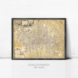 Old Map of Cork Ireland 1759 Old Vintage Map of Cork | Wall Map Print