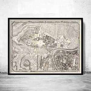 Old Map of Vatican Rome Italy 1748 Vintage Map of Vatican City | Vintage Map Wall Art Print | Large Map Print | Home Decor Wall Art