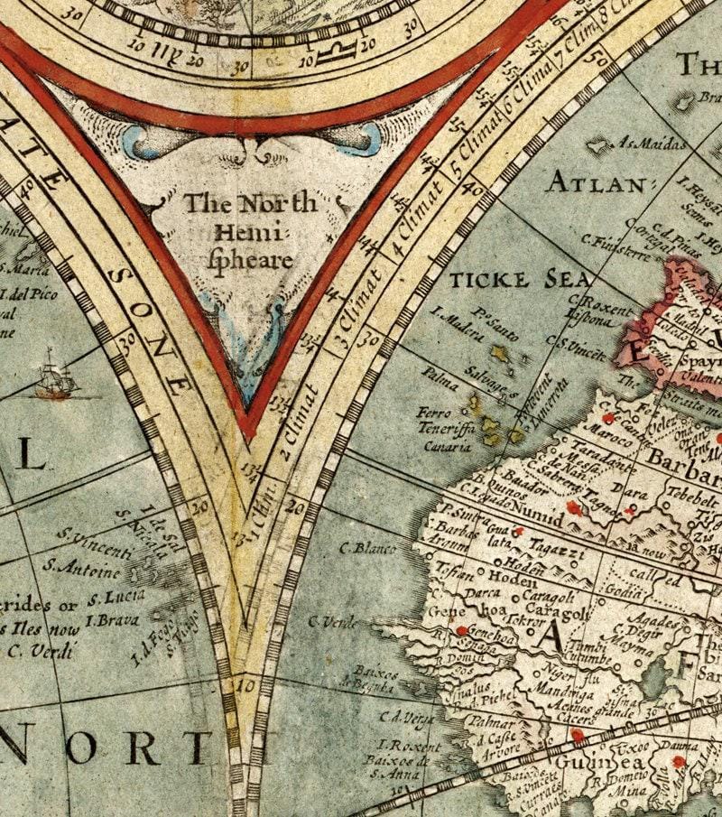 1627年 世界地図 古地図ポスター Rand MqNally製 楽天市場】【17世紀】アンティーク地図ポスター A NEW AND