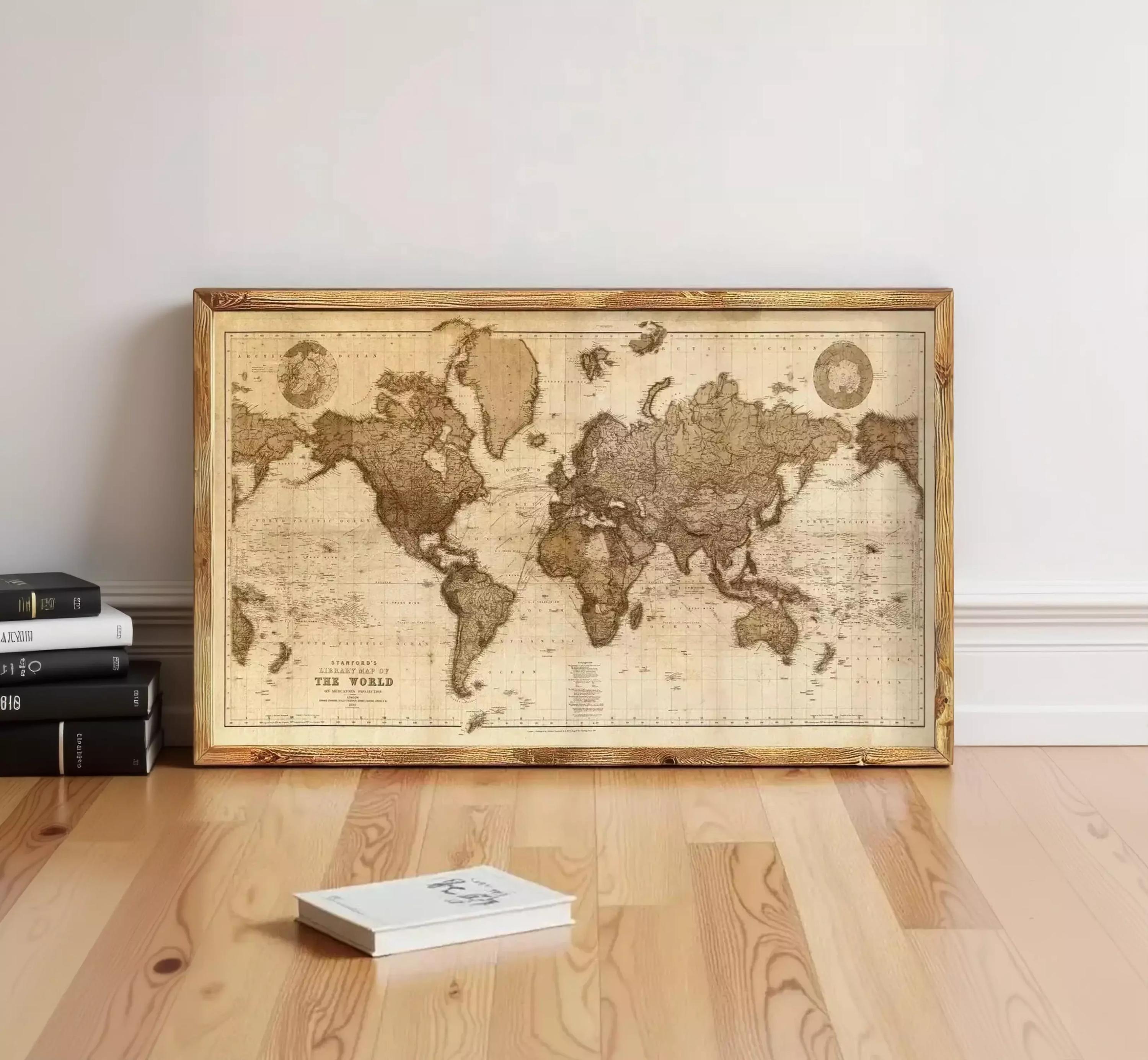 World map 1950 - Etsy 日本