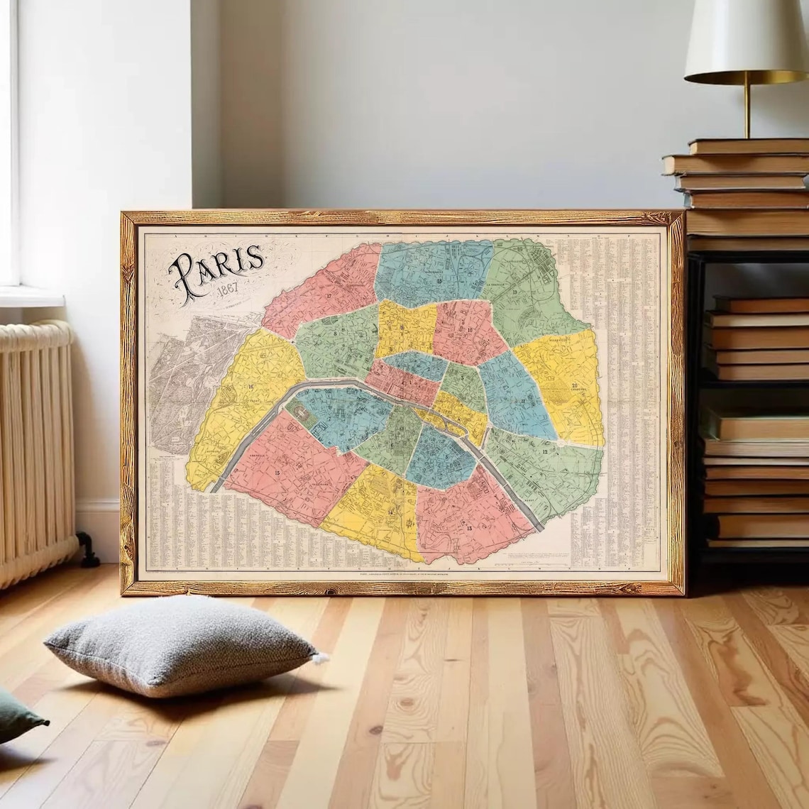 Old Map of Paris 1867 France Vintage Paris Plan | Wall Map Print - Etsy