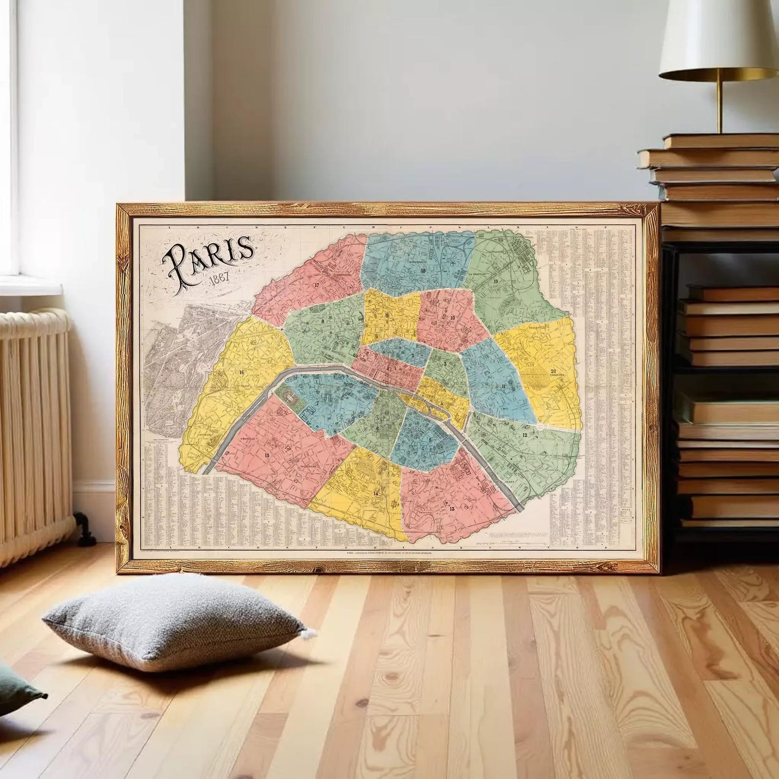 Old Map of Paris 1867 France Vintage Paris Plan | Wall Map Print - Etsy