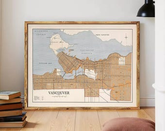 Old Map of Vancouver Canada 1915 Vintage Map | Wall Map Print