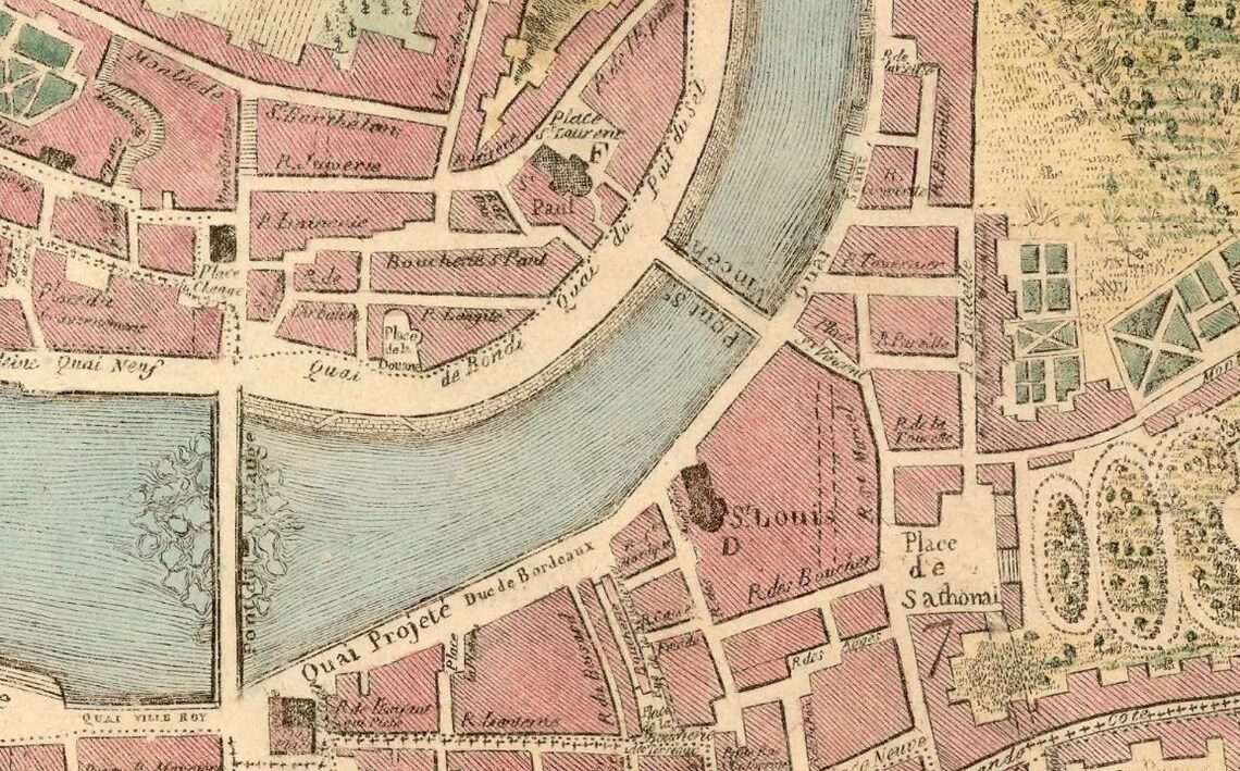 Old Map of Lyon France 1821 Vintage Poster Wall Art Print Etsy