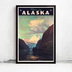 Vintage Poster of Alaska This is Alaska 1940 | Vintage Map Wall Art Print | Large Poster Print | Home Decor Wall Art