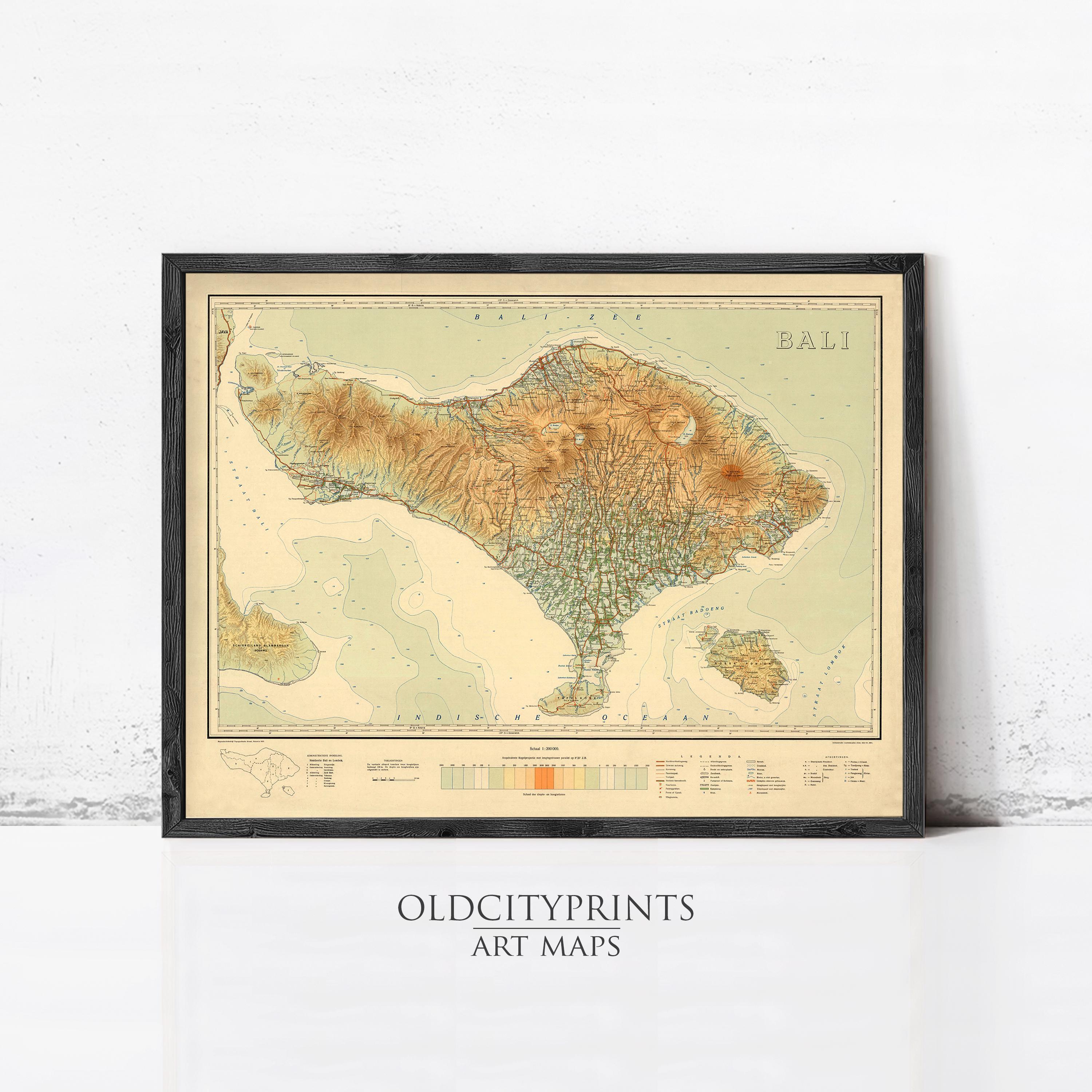 バリ島の地図 - Etsy 日本