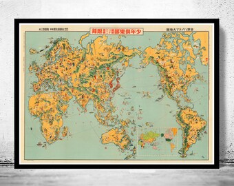 絵画 Old Western Map of Japan 1700s World Map 絵画 Old Western Map