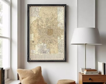 Atlanta City Vintage Map Print | Vintage Wall Décor (Archival Paper)