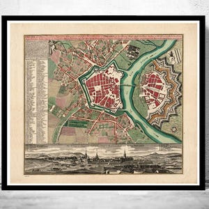 Old Map of Dresden 1740 Germany Vintage Map  | Vintage Map Wall Art Print | Large Map Print | Home Decor Wall Art