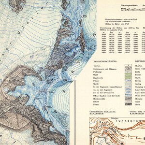 Old Map of Mount Everest Vintage Map | Wall Map Print image 6