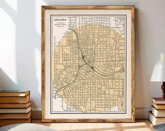 Old Map of Atlanta City 1901 Vintage Map