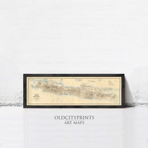 Old Map of Java and Madura Islands Indonesia 1878 Vintage Map | Wall Map Print