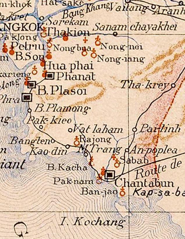 Old Map of Thailand Old Siam 1889 Vintage Map | Wall Map Print - Etsy