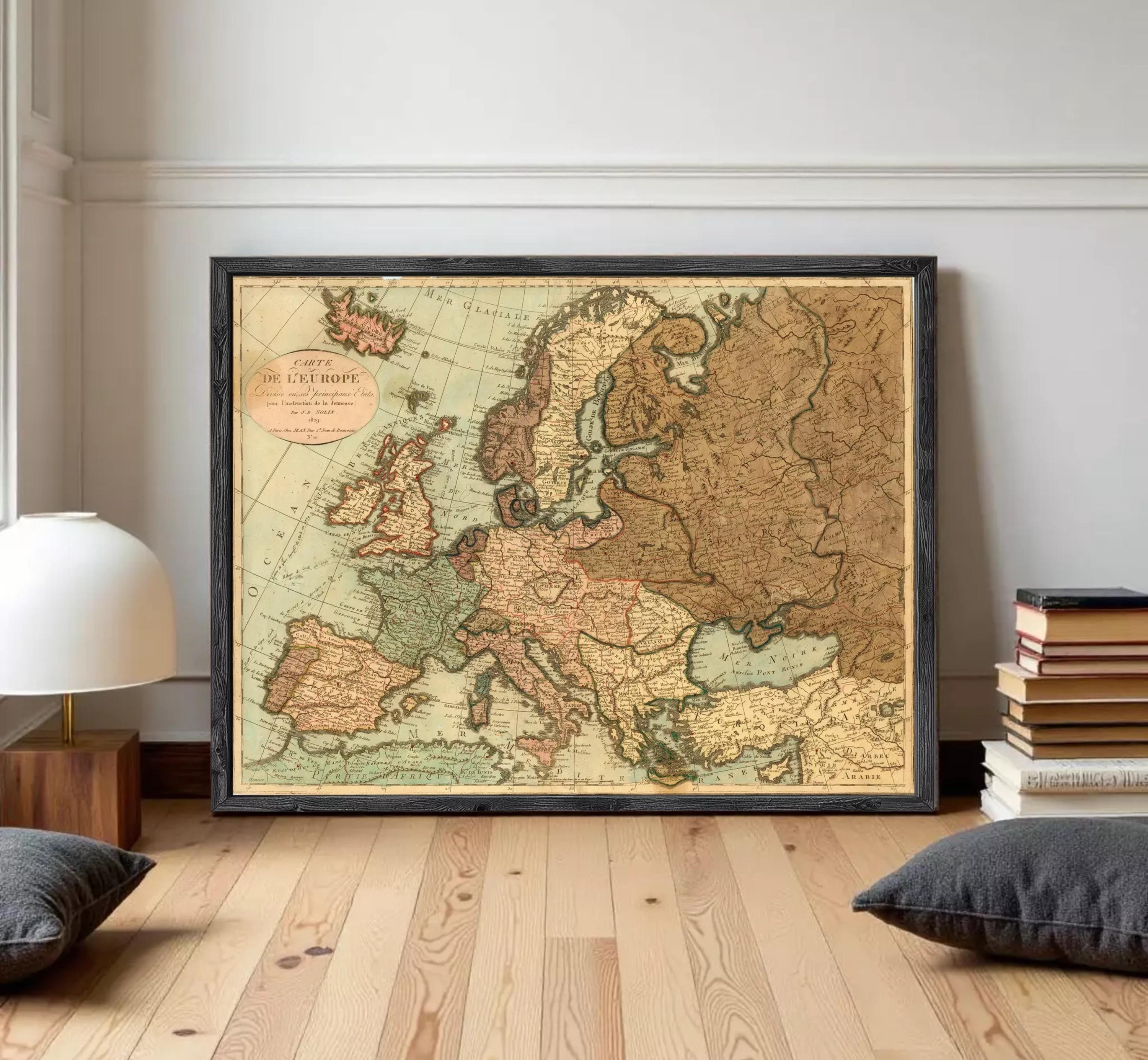 80s map of europe - Etsy 日本