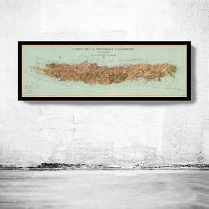 Old Map of New Caledonia 1884 Nouvelle-Calédonie Carte Vintage Map | Vintage Map Wall Art Print | Large Map Print | Home Decor Wall Art