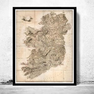 Old Map of Ireland 1811 Vintage Map of Ireland | Vintage Map Wall Art Print | Large Map Print | Home Decor Wall Art