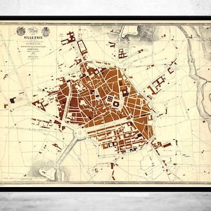 Old Map of Aix-En-Provence 1848 France Vintage Map  | Vintage Map Wall Art Print | Large Map Print | Home Decor Wall Art