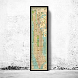 Old Map of New York Subway 1920 Underground New York Map Vintage Map | Vintage Poster Wall Art Print | Wall Map Print | Old Map Print