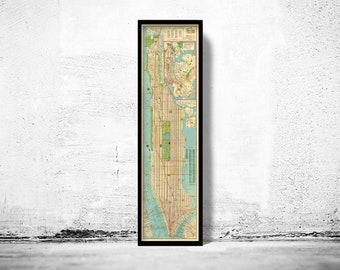 Old Map of New York Subway 1920 Underground New York Map Vintage Map | Vintage Poster Wall Art Print | Wall Map Print | Old Map Print