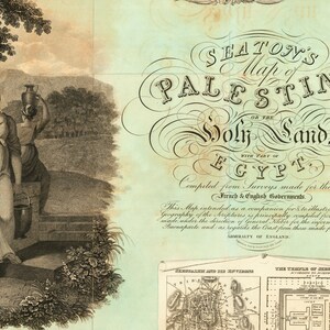 Beautiful Old Map of Palestine With Part of Egypt 1835 Vintage Map ...