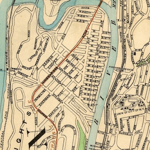 Old Map of Bronx New York 1900 fine reproduction Vintage Poster Wall Art Print Wall Map Print Old Map Print image 2