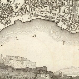 Vintage Map of Lisbon Portugal 1844 Map | Antique Wall Art Décor Print image 5